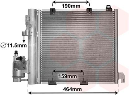 37005250 VAN Wezel Radiador de aparelho de ar condicionado